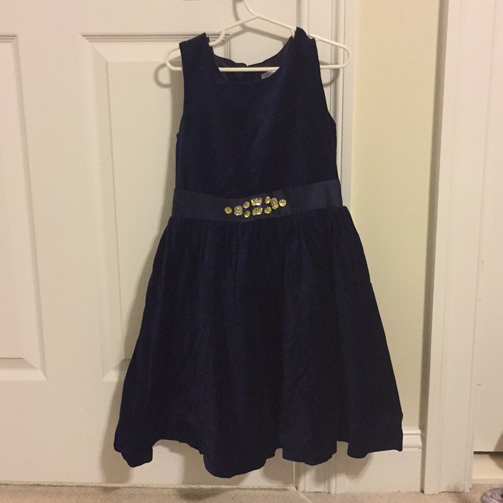 Gymboree holiday dress size 7 navy blue